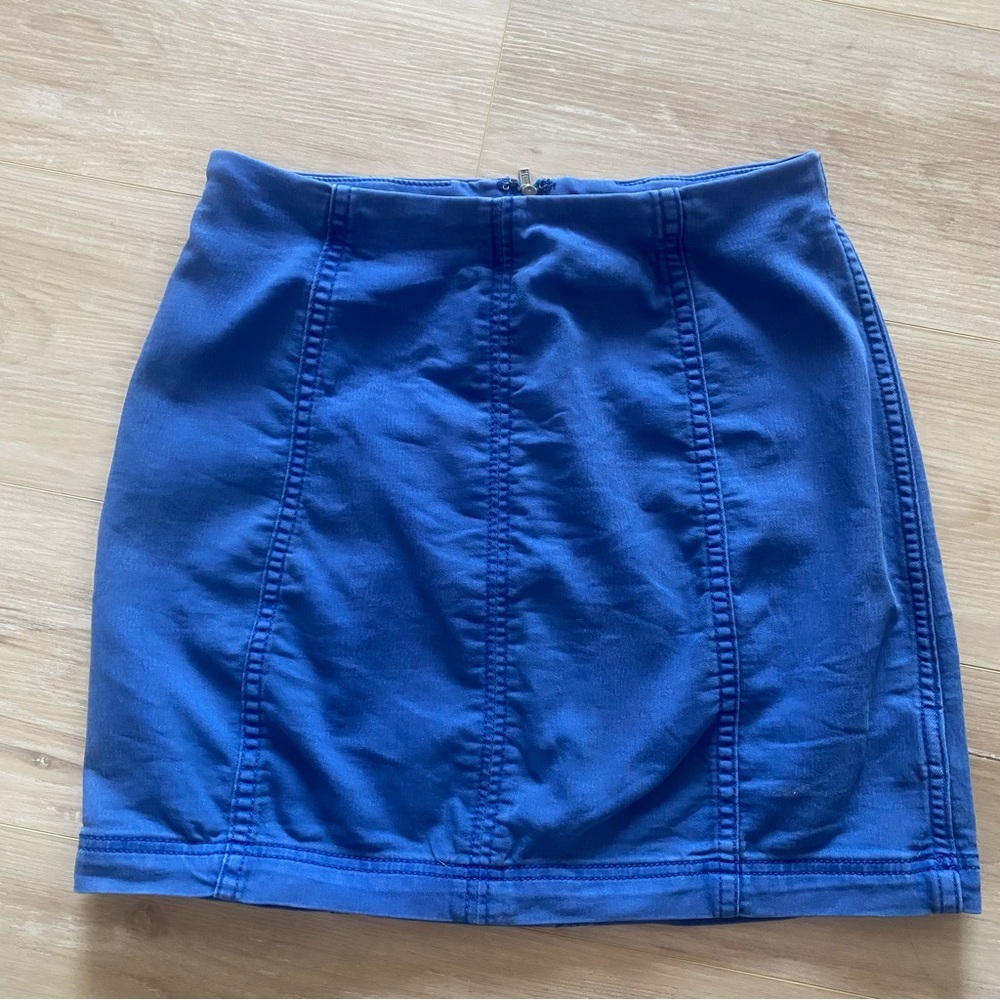 Free People Modern Femme Blue Mini Pencil Skirt 6